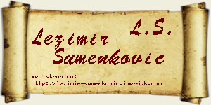 Ležimir Šumenković vizit kartica